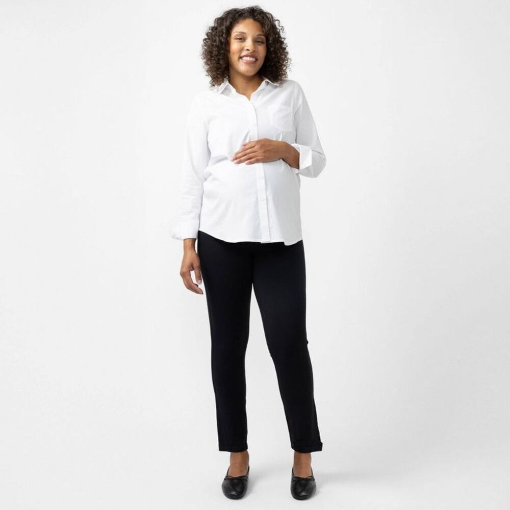 Ingrid & Isabel Everyday Maternity Ponte Pants - Black S